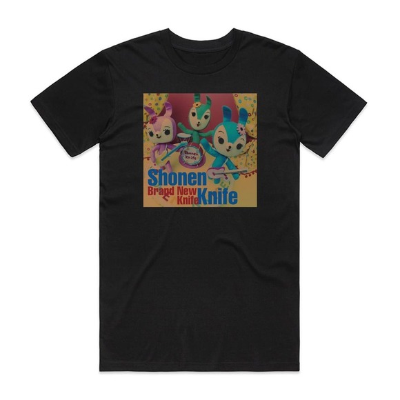 Shonen Knife Brand New Knife Album Cover T-Shirt Black - Picture 1 of 4
